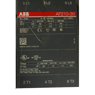 ABB AF210-30 Leistungsschutzschalter -used-