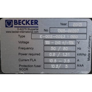 Becker  E-002-0026 I 000  0,9 kW