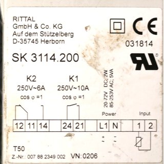 Rittal Temperaturanzeige mit Schaltkontakt SK 3114.200.