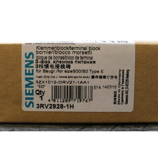 Siemens 3RV2928-1H Terminal Block -unused-