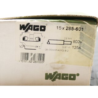 Wago 285-601 2-Leiter Durchgangsklemme 1 Karton a 15 Stck -unused-