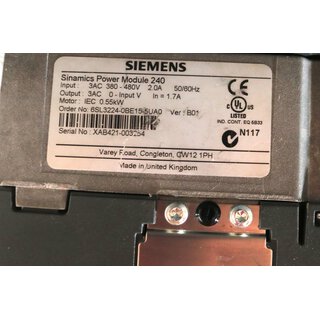 Siemens 6SL3224-0BE15-5UA0 Sinamics Power Module 240 -used-