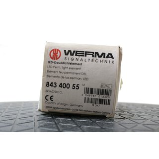 2x WERMA SIGNALTECHNIK 843 400 55 LED-Dauerlicht Element -OVP/unused-