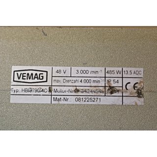 VEMAG HBI3790-4C(K) Servomotor 0,485kW 3000 rpm -used-