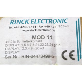 RINCK  ELECTRONIC MELDEMODULE MOD 11