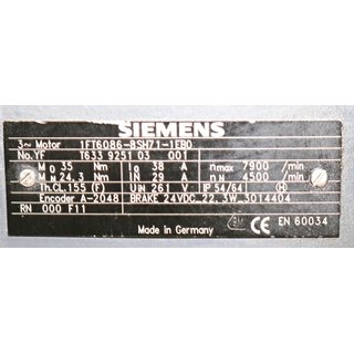 Siemens 1FT6086-8SH71-1EB0 + Blower 2CW1332  Simotics S -used-