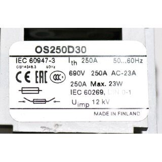 ABB OS250D30  Ith 250A Sicherungsmotorschalter -unused-