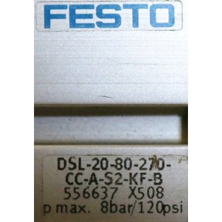 Festo DSL-20-80-270-CC-A-S2-KF-B Schwenk-Lineareinheit  Gebraucht/Used