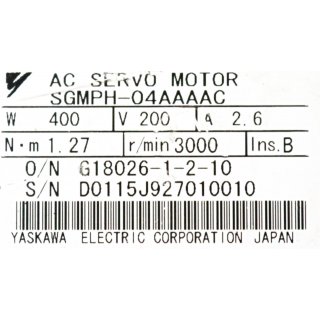 STATOR FOR MOTOR SGMPH-04AAAAC YASKAWA 
