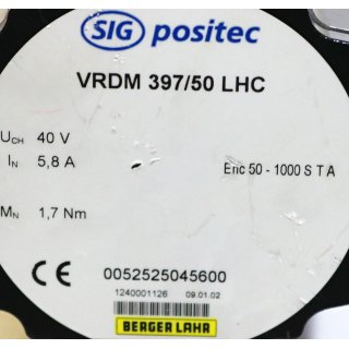 SIG positec VRDM 397/50 LHC gebraucht/used