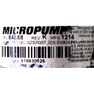 MICROPUMP 76011 + G2DQ57 gebraucht/used