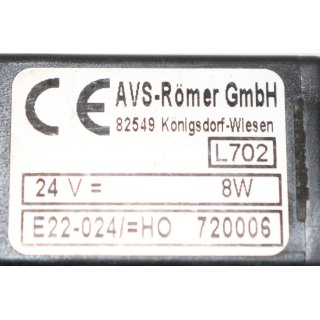 Römer AVS GmbH L702   24V, 8W  E22 024/=H0  Magnetventil -Neu