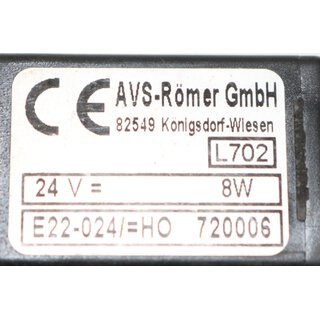 Römer AVS GmbH L702   24V, 8W  E22 024/=H0  Magnetventil