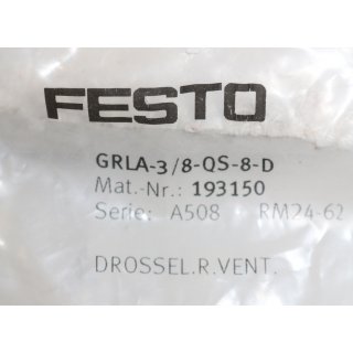 FESTO  CRLA-3/8-QS-8-D Absperrventil Neu