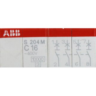 ABB S204M-C16 Sicherungsautomat 16A -unused-