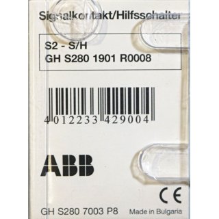 ABB S2-S/H Hilfsschalter 2 Wechsler GHS2801901R0008 OVP