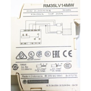 Schneider Electric RM35LV14MW Niveauüberwachungsrelais 24-240 V AC/DC
