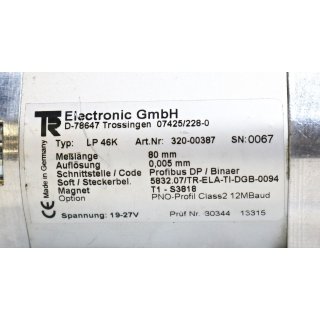 TR Electronic GmbH  LP46K  Encoder  Melnge:80 mm   Auflsung:0,005 mm gebraucht/used
