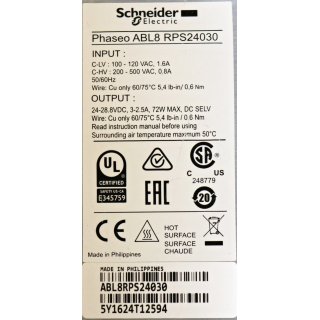 Schneider Electric  ABL8 RPS24030 Spannungsversorgung Neu